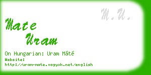 mate uram business card